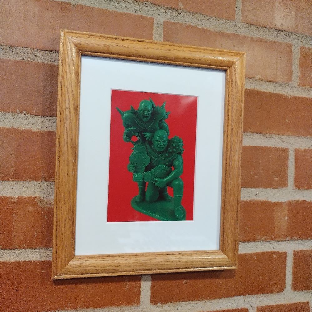 Road Warriors Vintage WWF Wrestling Tag Team Green Army Men Framed Art Print